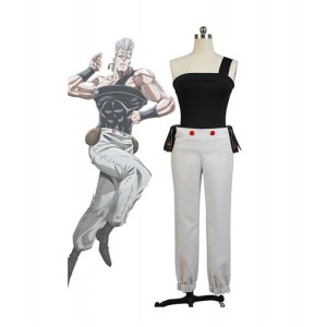 JoJo's Bizzare Adventure : Noir Sexy Pierre Polnareff Costume Cosplay